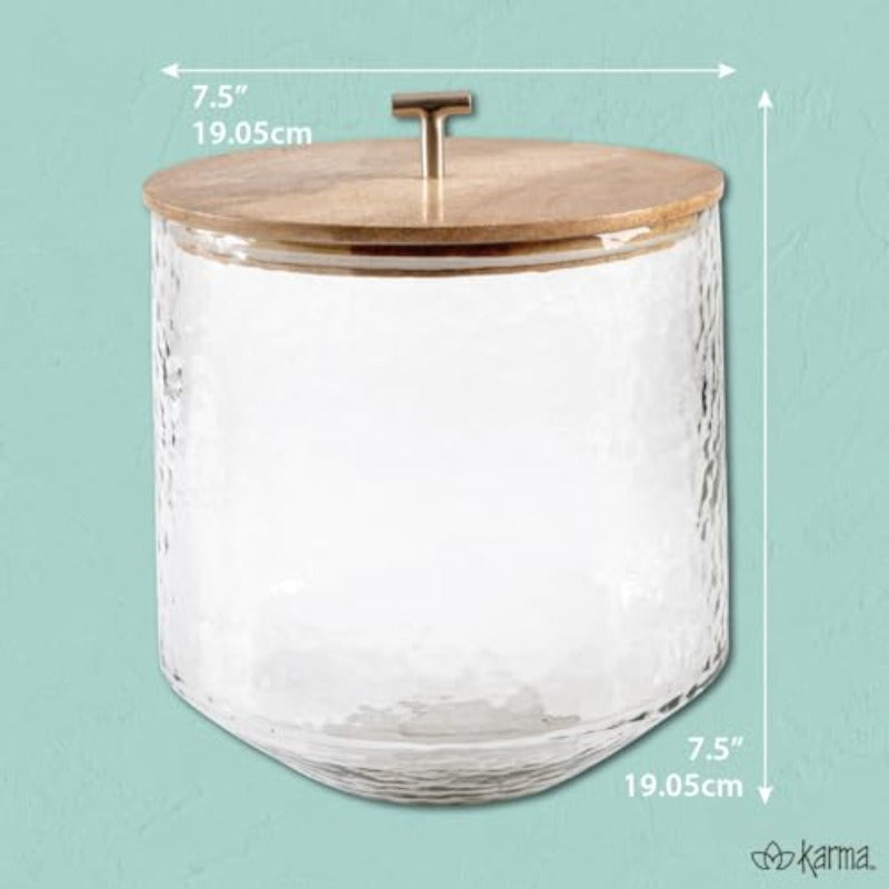 for KARMA Glass Airtight Ice Bucket with Tongs - 1.12gal Clear Glass Beverage Tub with Cork Lid & Tongs, Durable Cast Iron Frame Design for Champagne, Wine, Beer, Cocktails - Elegant Party Cooler for Home Bar, Outdoor Events, Weddings