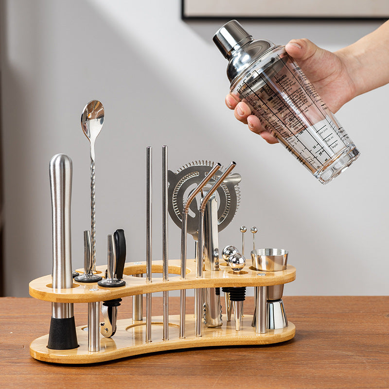 Bartender Kit Egg-Shaped Stand Bartender Tools Shaker Stainless Steel Shaker Cup