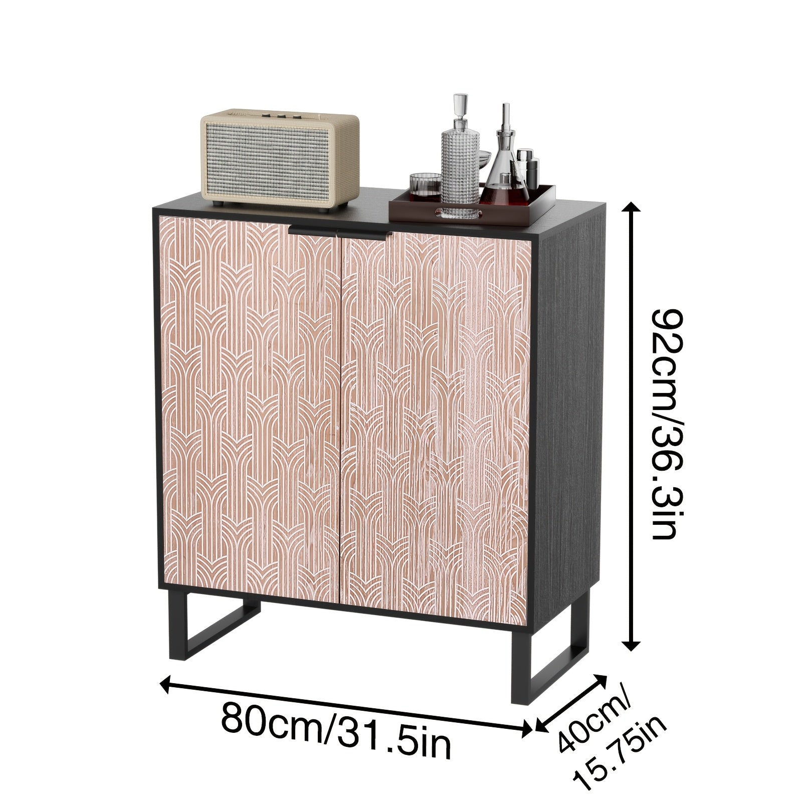 Freestanding Wine Cabinet & Buffet Suitable for - Farmhouse Style Wine Rack with Adjustable Shelf, Glass Holders & Storage Drawer, Sturdy Drinks Sideboard for Dining Room,,