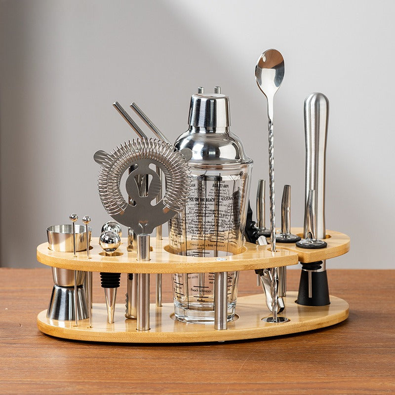 Bartender Kit Egg-Shaped Stand Bartender Tools Shaker Stainless Steel Shaker Cup