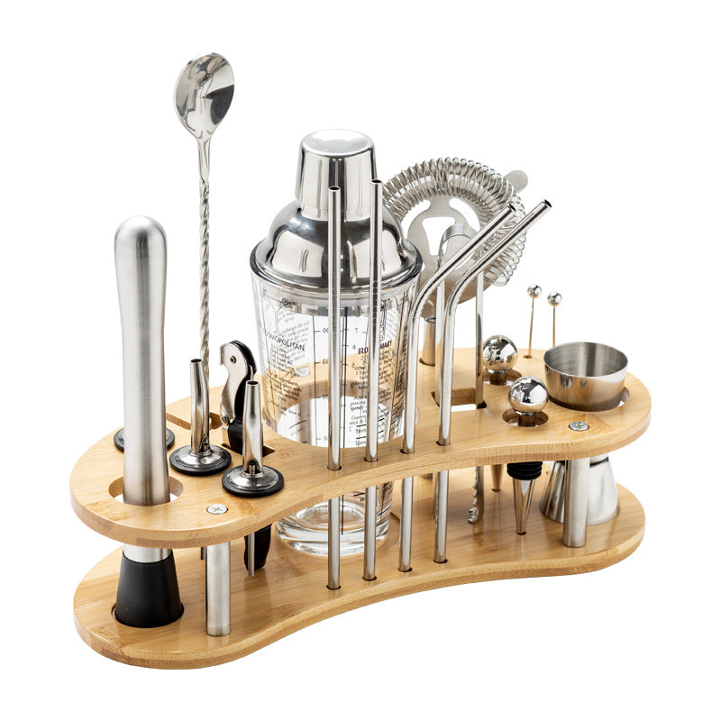 Bartender Kit Egg-Shaped Stand Bartender Tools Shaker Stainless Steel Shaker Cup