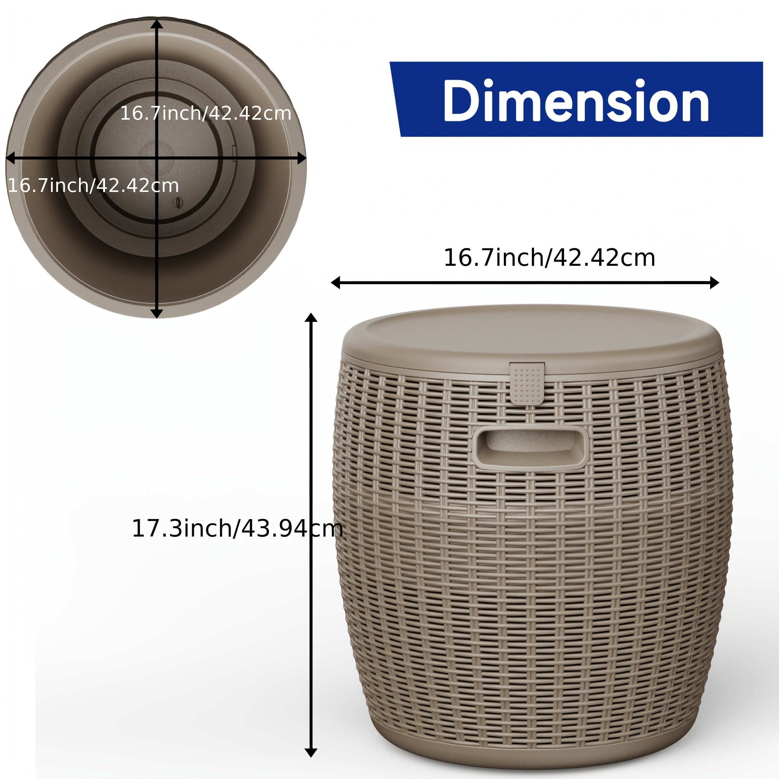 Portable Insulated Ice Bucket with Drain Plug - Large Capacity Food-Grade Plastic Cooler for Parties, Camping, BBQ, Beach & Outdoor Events - Commercial & Home Use, Ice Bucket for Party